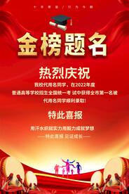 金榜题名海报