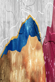 轻奢装饰画 抽象油画 彩绘