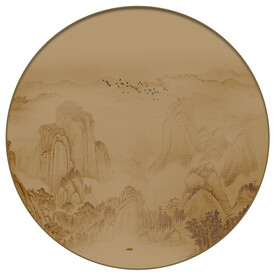 圆形山水画