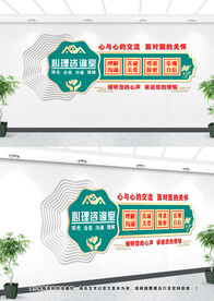 心理咨询室文化墙设计