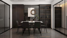 现代简约深色餐厅