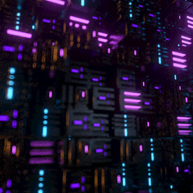 C4D赛博朋克背景