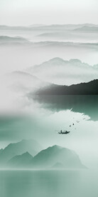 新中式山水玄关