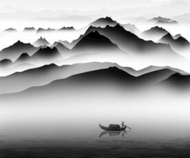 高清分层水墨山水