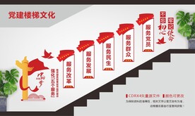 五个服务党建楼梯文化