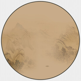 圆形山水画