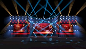 红色校园音乐节音乐舞台舞美设计