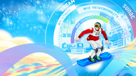 小清新科技滑板滑雪主视觉