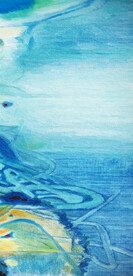 轻奢装饰画 蓝色抽象画 彩绘