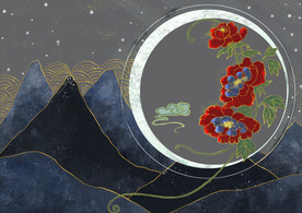 轻奢装饰画 新中式 牡丹花