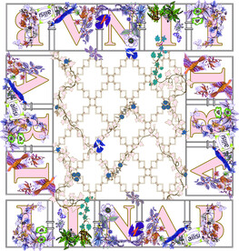 大牌 字母 方巾
