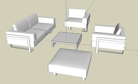 草图大师家装沙发模型