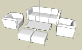 草图大师家装沙发模型