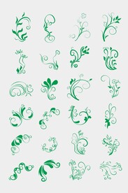 CDR矢量花草花纹