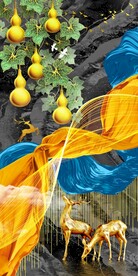 五福发财鹿玄关