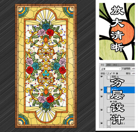 欧式窗户玻璃图案
