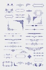 CDR欧式装饰花纹花边