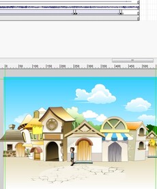 男子在街道上走的flash动画