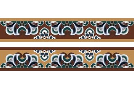 半边花图案花边画框