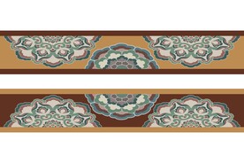 半边花图案花边画框