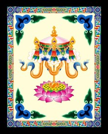 藏式风格八宝图展板