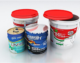 涂料油漆桶模型