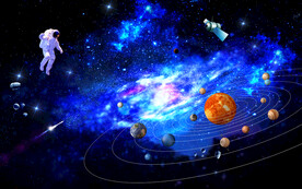 漩涡星系星空背景