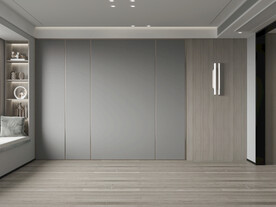 现代极简卧室背景墙