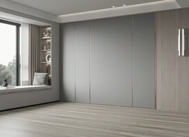 现代极简卧室空场景