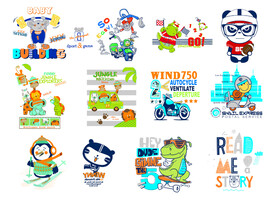 小猴子动物卡通