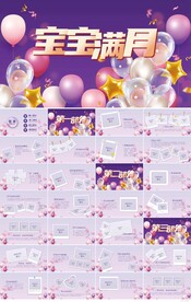 今天我满月啦宝宝满月相册PPT