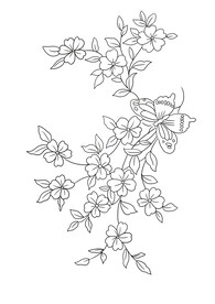 黑白花卉图案设计