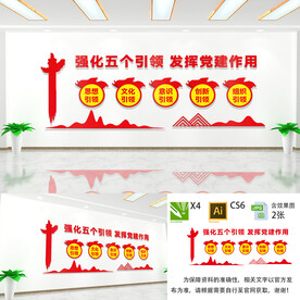 强化五个引领文化墙