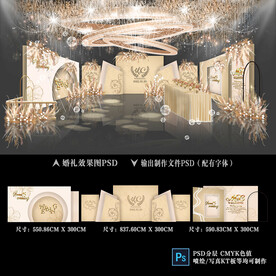 香槟色婚礼效果图