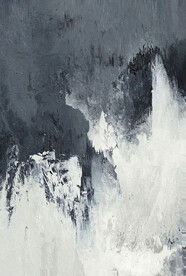 抽象几何色块划痕拼接油画玄关