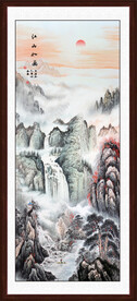 竖幅山水画