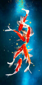 轻奢装饰画 金鱼