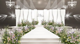 白色秀场风婚礼效果图