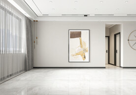 现代客厅沙发背景墙空场景