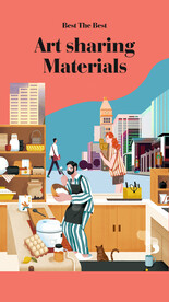 早餐店扁平风插画