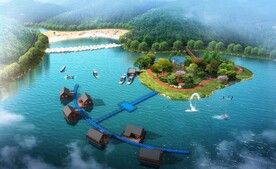 美丽乡村水上乐园鸟瞰图