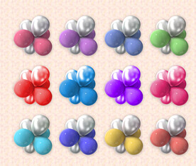 彩色气球PNG素材