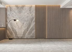 现代极简轻奢客厅背景墙