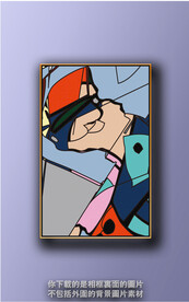 新中式色块抽象装饰画