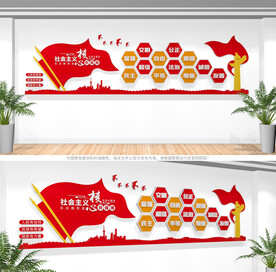 社会主义核心价值观党建文化墙