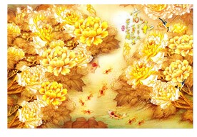 金色电视背景墙