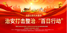 夏季治安打击整治百日行动展板
