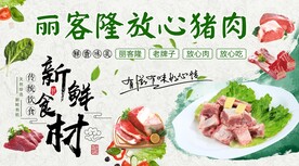 新鲜猪肉背景墙