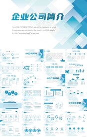 蓝色创意公司企业简介宣传PPT