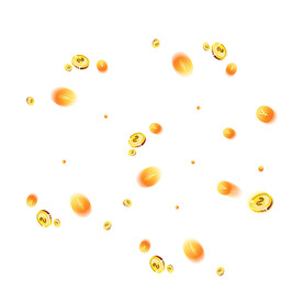 电商金币装饰元素